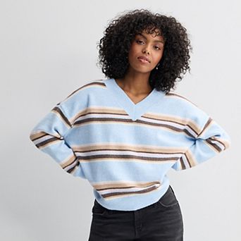 Juniors' Pink Republic V-Neck Pullover Sweater