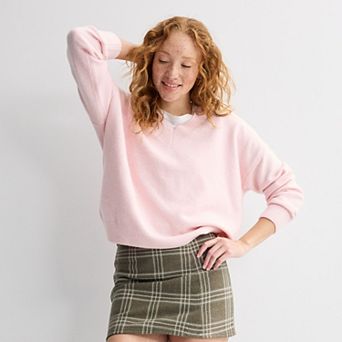 Juniors' Pink Republic V-Neck Pullover Sweater