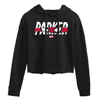 Juniors' Marvel Spider-Man Parker Cropped Hoodie