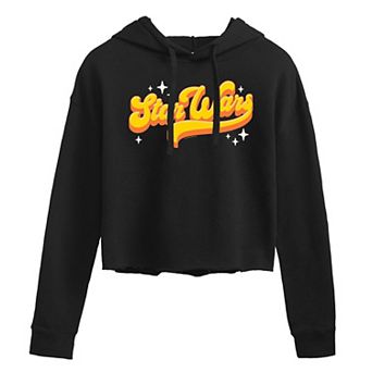 Juniors' Star Wars Retro Logo Cropped Hoodie