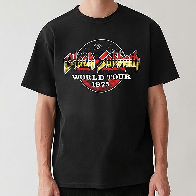 Men's Black Sabbath World Tour 1975 Graphic Tee