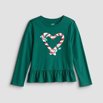 Girls 4-12 Jumping Beans® Holiday Embellished Peplum Tee