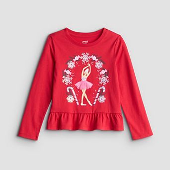Girls 4-12 Jumping Beans® Holiday Embellished Peplum Tee