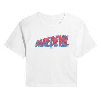 Juniors' Marvel Daredevil Logo Cropped Tee