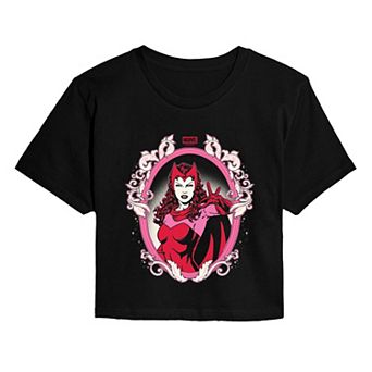 Juniors' Marvel Scarlet Witch Cropped Tee