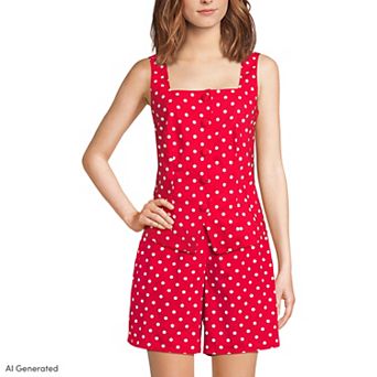 Women's Lands' End Poplin Square Neck Vest