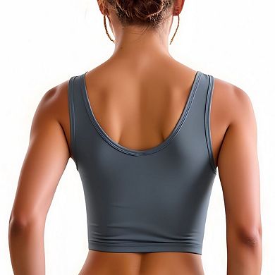 Women's Zip Front Sports Yoga Tank Top