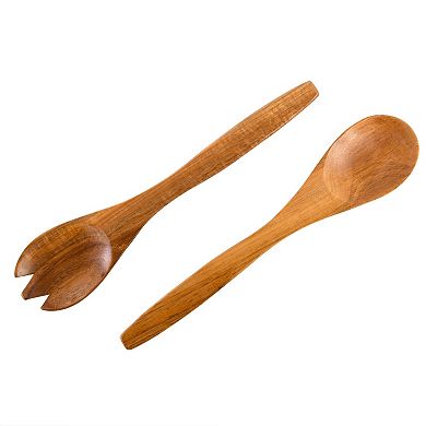 Gibson Home Sherwood Salad Bowl with Matching Serving Spoon and Fork