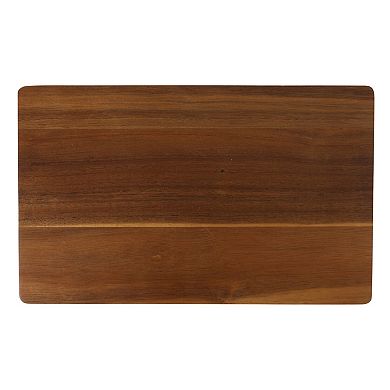 Gibson Elite Gracious Dining 2.75 Quart Stoneware Baking Dish with Acacia Lid