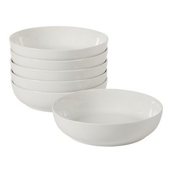 Gibson Home Zen Buffet 6 pc Large Pasta Bowls Porcelain Serving and Soup Set