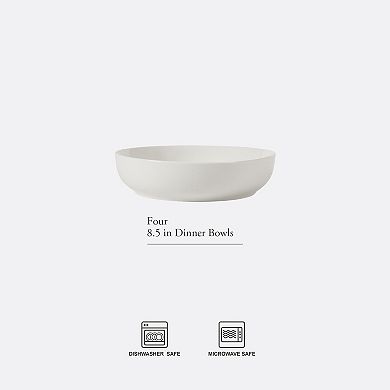 Gibson Home Zen Buffet 6 Piece Large Pasta Bowls Porcelain Serving and Soup Set