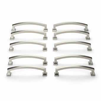 10 Pack 5 Inch Kitchen Cabinet Handles, Brushed Satin Nickel Hardware Pulls