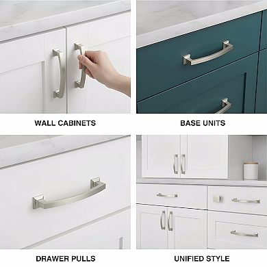 10 Pack 5 Inch Kitchen Cabinet Handles, Brushed Satin Nickel Hardware Pulls