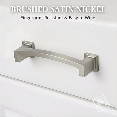 10 Pack 5 Inch Kitchen Cabinet Handles, Brushed Satin Nickel Hardware Pulls