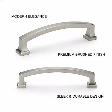 10 Pack 5 Inch Kitchen Cabinet Handles, Brushed Satin Nickel Hardware Pulls