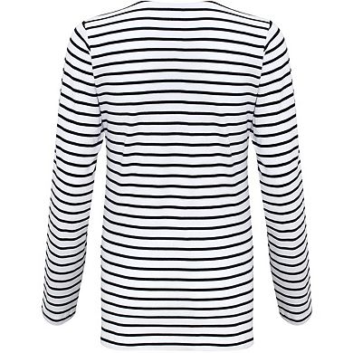 Asquith & Fox Womens/Ladies Mariniere Coastal Long Sleeve T-Shirt