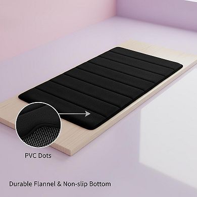 Memory Foam Bathroom Rug Set 3 Piece Non Slip Absorbent Washable Soft