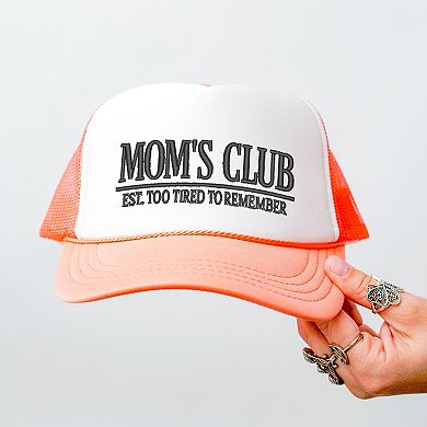 Embroidered Tired Mom's Club - Women's Graphic Foam Trucker Hat