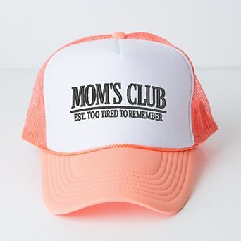 Embroidered Tired Mom's Club - Women's Graphic Foam Trucker Hat