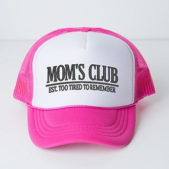 Embroidered Tired Mom's Club - Women's Graphic Foam Trucker Hat