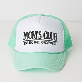 Embroidered Tired Mom's Club - Women's Graphic Foam Trucker Hat
