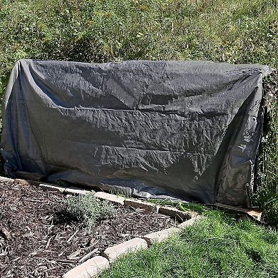 Dark Gray Reversible Tarp 8x10 ft, Heavy-Duty Laminated Plastic for All-Weather Use