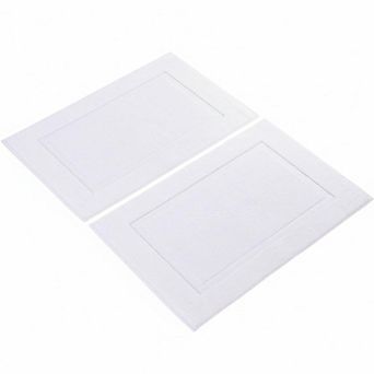 Cotton Bath Mat Ring Spun Highly Absorbent 2 Pack Soft Plush Washable