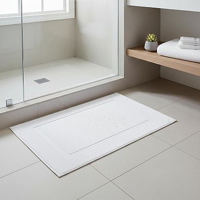 Cotton Bath Mat Ring Spun Highly Absorbent 2 Pack Soft Plush Washable