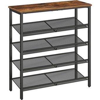 Shoe Rack 5 tier Adjustable Mesh Shelves for Entryway Closet