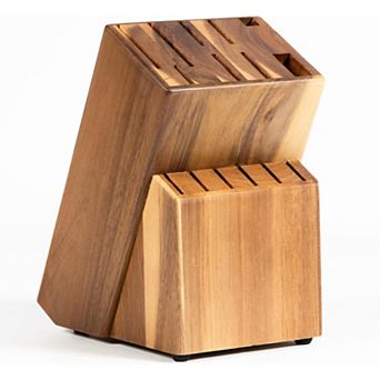 15-Slot Wood Knife Block, Professional Holder for Sharp Storage