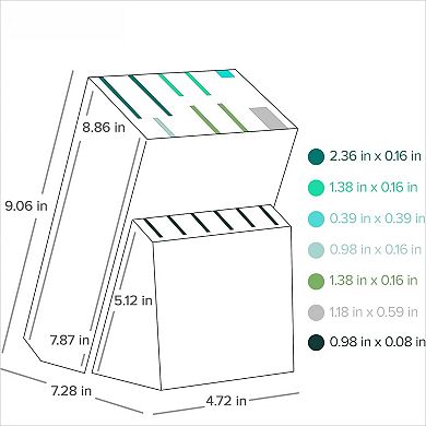 15-Slot Wood Knife Block, Professional Holder for Sharp Storage