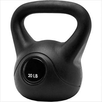 20LB Vinyl Kettlebell with Concrete Core, Floor-Friendly Noiseless Home Gym