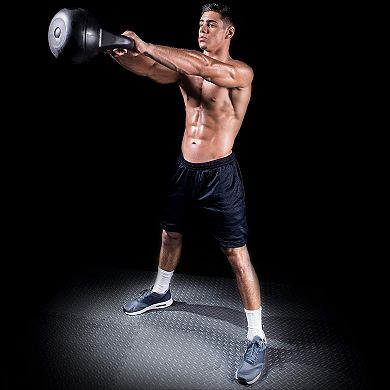 20LB Vinyl Kettlebell with Concrete Core, Floor-Friendly Noiseless Home Gym