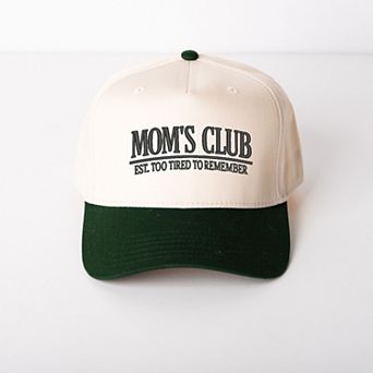 Embroidered Tired Mom's Club - Women's Canvas Trucker Hat