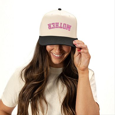 Embroidered Mother Upside Down Arch - Women's Canvas Trucker Hat