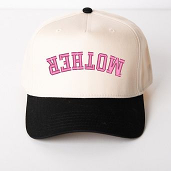 Embroidered Mother Upside Down Arch - Women's Canvas Trucker Hat