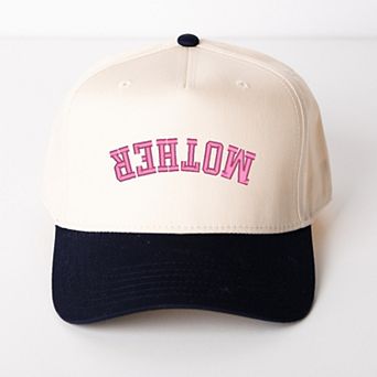 Embroidered Mother Upside Down Arch - Women's Canvas Trucker Hat