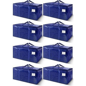 Heavy Duty Moving Bags with Strong Zipper and Handles 8 Pack