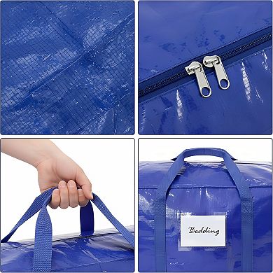 Heavy Duty Moving Bags with Strong Zipper and Handles 8 Pack