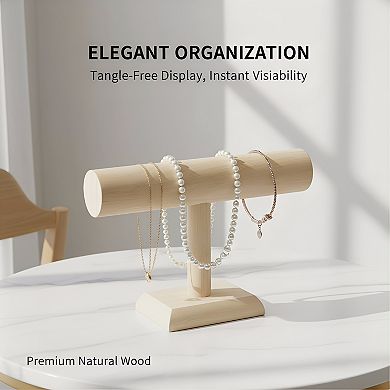 T-Bar Necklace Holder Stand, Hovering Jewelry Display for Home Organization