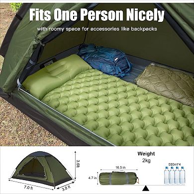 Waterproof Backpacking Tent 1 Person, Lightweight Easy Setup Dome for Outdoor