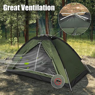 Waterproof Backpacking Tent 1 Person, Lightweight Easy Setup Dome for Outdoor