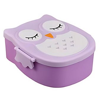 Owl Shaped Lunch Box With Compartments Purple