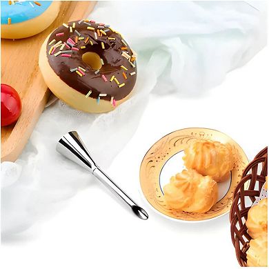 Reusable Silicone Piping Bag with Accessories, 11 Pcs Set Blue