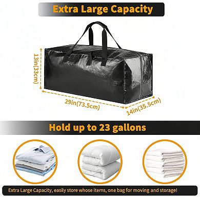 Heavy Duty Moving Bags 8 Pack with Backpack Straps and Strong Zippers