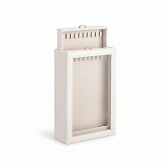 Jewelry Storage Box with Clear Display Case for Necklaces