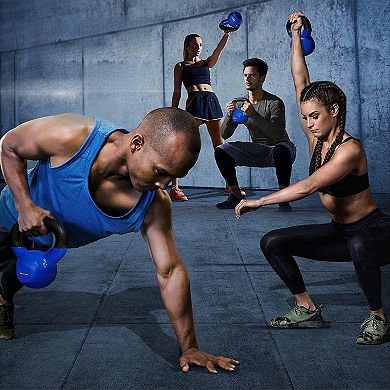 Vinyl Coated Cast Iron Kettlebell 20LB, Full Body Home Gym Workout Equipment