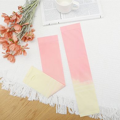 Women's Gradient Color Arm Sleeves Fingerless Arms Cover for Running