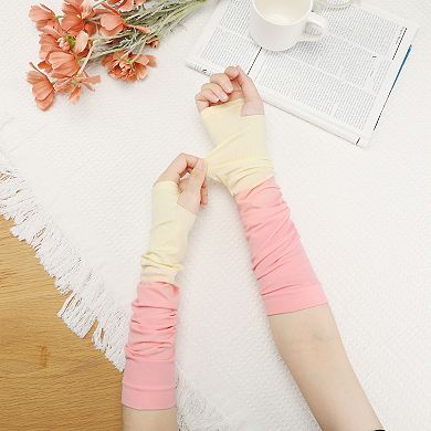Women's Gradient Color Arm Sleeves Fingerless Arms Cover for Running