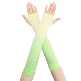 Women's Gradient Color Arm Sleeves Fingerless Arms Cover for Running